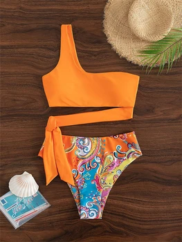 2023 Sexy Bikini Set Roztomilé Biquini Plavky, Plavky Ženy Plavky Plážové Oblečenie Vysokej Strede Zúžený Plavky 2 Ks Súpravy B2