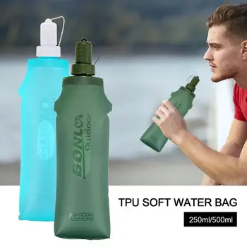 250 ml/500 ml Mäkké Fliaš Vody TPU Skladacie Banky BPA-Free Vody Taška Pre Cykloturistiku, Bežecké Lezenie Outdoorové Športy