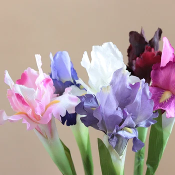 Umelé Iris Kvet Pobočky Jar Svadobná Výzdoba Domov Stôl Dekorácie Flores Hodváb Falošné Kvet Strana Dodávky