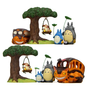Anime Ghibli Hayao Miyazaki Zber Totoro Autobus Mei Anonymný Človek Strašiak Obrázok Bábika Ornament Model Miniatúrne Hračky Domova 0