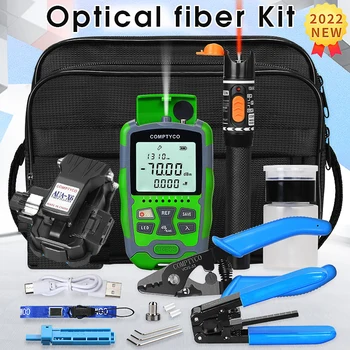 Optický Tool Kit s AUA-X6 Vlákniny Sekáčik -70+10dBm/-50+26dBm 3 v 1 Mini Optická Power Meter 10Mw Vizuálne Poruchy Locator 0