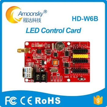 WIFI Jedného & Dual Color LED displej ovládanie kartu HD W6B Led controller 1024*48 3*HUB12 1*HUB08
