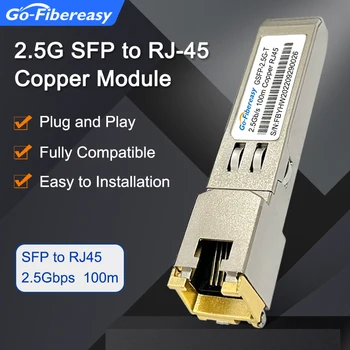 SFP na RJ45 Modul 2.5 gb / S, Meď 100M 2.5 GBASE-T SFP Vlákniny Vysielač Modul Kompatibilný Cisco/Mikrotik Netgear Ethernet Switch 0