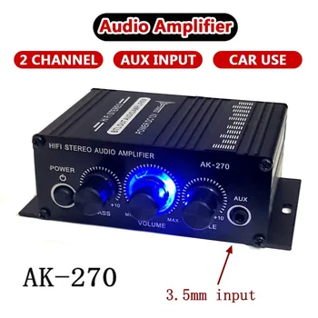 AK270 HIFI Stereo Zosilňovač Zvuku Pre Auto Karaoke Home Theater 2 Kanál Class D Zosilňovač Zvuku Podpora USB, SD, AUX Vstup 0