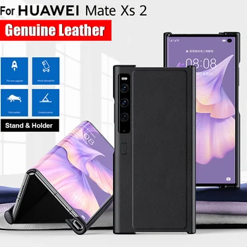 Originálne Kožené pre Huawei Mate XS 2 XS2 Prípade Ultra Tenké Násobne Stojan Zadný Kryt na Huawei Mate XS 2 5G Prípade Fundas Capa