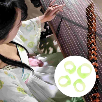 4Pcs Guzheng Nechtov Silikónové Chrániče Guzheng Hrá Nechtov Zahŕňa Jednoduché Nechtov Chrániče