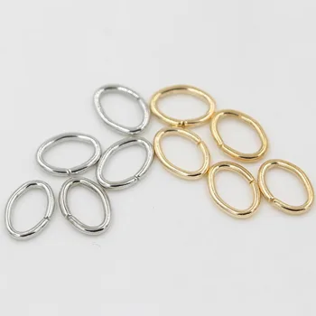 50g/mnoho 0.5x4x3 0.7x5x4 0.9x7x5mm Kovové Otvoriť Oválne Skok Prstene Zlato Antické Bronzové Split Krúžok Konektor pre DIY Šperky Zistenia
