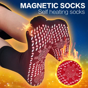 1Pair Turmalín samovoľne sa zahrievajúce Terapia Magnetickým Pohodlné Ponožky Zimné Teplé Ponožky Muži Ženy Outdoor Šport, Lyžovanie, Turistika Ponožky