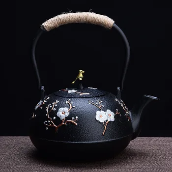 Železný hrniec liatiny varení čaju železný hrniec surového železa hrniec domácností na zdravotnú starostlivosť železný hrniec kanvicu čaju nastaviť