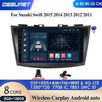 4G LTE Auto Stereo Pre Suzuki Swift 2015 2014 2013 2012 2011 Auta Android Rádio Multimediálny Prehrávač 2DIN Navigácie GPS Video 2 din