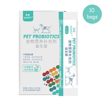 10 Vriec/Box Gastrointestinálne Zdravie Probiotiká pre Mačky ,Psov PET Výživové Doplnky, Hnačka, Vracanie, Zlepšiť Chuť k jedlu
