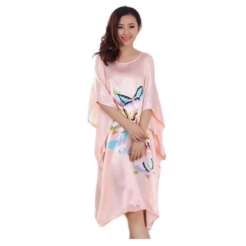 Hot Predaj ružové Dámske Šaty, Letné Čínske Ženy Rayon Sleepwear Kimono Vaňa Šaty Nightgown Jedna Veľkosť Mujer Pijama W4S0078