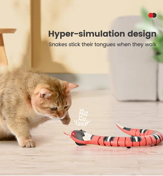 Smart Snímanie Had Mačky, Hračky, Interaktívne Hry Automatické Eletronic Had Mačka Teaser USB Nabíjanie Pet Mačiatko Príslušenstvo