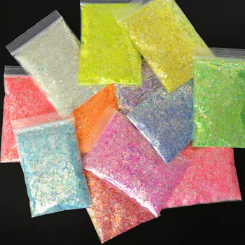 50g Zmiešané Veľkosti Svietiť V Tme Glitters Svetelné 3D Hexagon Fluorescenčné Vločky Flitrami Robustný Glitters Na Nechty, Manikúra Tipy 0