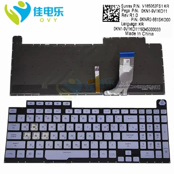 KR kórejská RGB Náhradná klávesnica pre ASUS ROG STRIX JAZVA III G731 GU G731GT Svetlo modrá klávesnice Nové V185062BS1 0KNR0 661SKO00