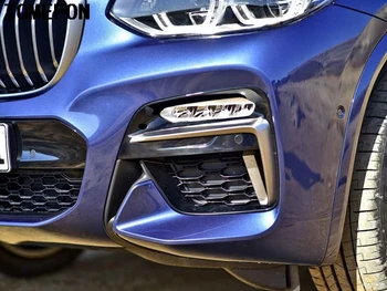 TOMEFON auto auto kryt styling Pre BMW X3 G01 M Sport Edition 2018 ABS chrome predné hlavu hmlové svetlo lampy obočie viečka výbava 0