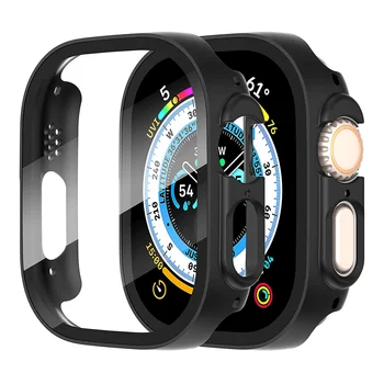 Sklo+puzdro Pre Apple Hodinky Ultra 49 mm smartwatch Nárazníka Tvrdeného PC Screen Protector kryt Príslušenstvo iwatch série Ultra 49 mm