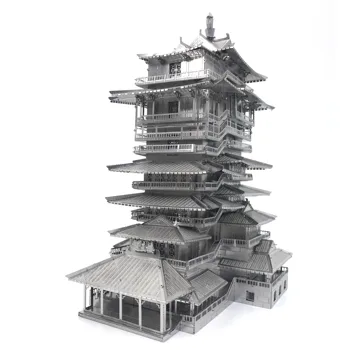 3D Kovov Puzzle YueWang Veža Slávnej Budovy DIY Príručka Skladačka Dospelých Detí Vzdelávacie Kolekcie Home Zobrazenie Hračky, Darčeky