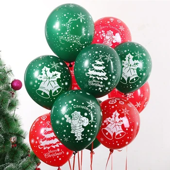 10/30pcs Vianočné Latexový Balón Zlaté Zelené Balóniky Konfety Vzduchu Vianočný Stromček Narodeninovej Party Deti Dekor Svadobné Dodávky
