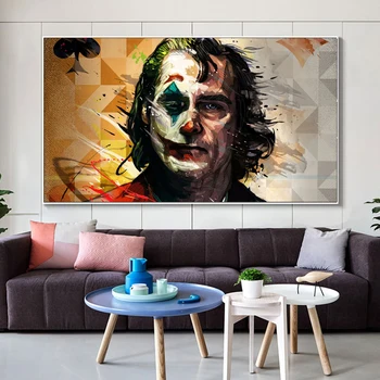 Film Joker Portrét Plátno Plagát a Tlač Comics olejomaľba na Plátne Stene Visia Obrázky pre Domáce Obývacia Izba Cuadros