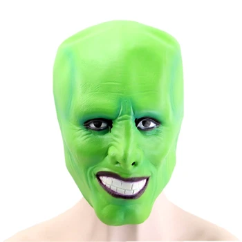 Film Maska Jim Carrey Cosplay Halloween Masky Strana Zelených Funcy Šaty Dospelých 0