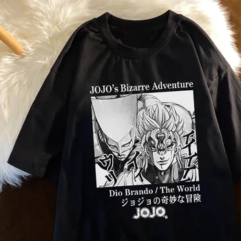 Pánske Tričko Japonské Anime radu jojo Bizarné Dobrodružstvo Tlačiť T-shirt Krátkym Rukávom Bežné Nadrozmerné T-shirt Streetwear Muž Topy Y2k