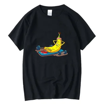 XIN YI pánske vysoko kvalitné tričko 100% bavlna zábavné fitness banán tlač príležitostné voľné mužov košele t o tvaru mužského t-shirt muž tees