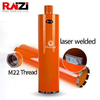 Raizi M22 Laserom Zvárané Betónové Jadro vrtáka 20-50mm Terazzové Betónové Steny, klimatizácia, Rúry Vŕtania otvorov Nástroj
