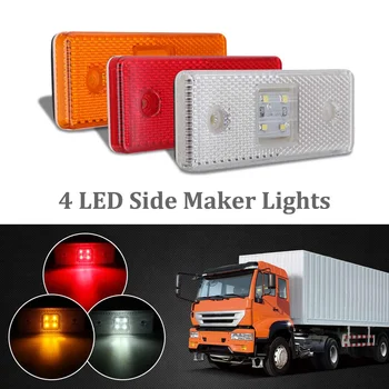 12V 24V Auto Truck Led Bočné Obrysové Svetlo, Reflektor Lampy Vonkajšie Svetlo signalizačná kontrolka Prívesu Autobusu, nákladného automobilu