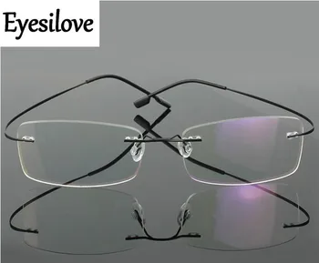 Ultra ľahké bez obrúčok Optické okuliare rámy muži ženy Zliatiny Titánu okuliare Rám pre Krátkozrakosť, Predpis Okuliarov