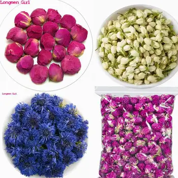 Prírodné Sušené Kvety Diy Rose Blue Lotus Jazmín, Levanduľa, Aby Vankúš Sviečka Mydlo Pre Domáce Remeselné Svadba Cake Decoration