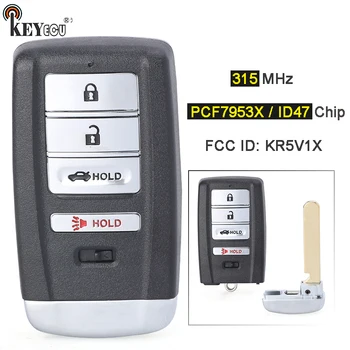 KEYECU 315MHz PCF7953X / ID47 Čip FCC ID: KR5V1X Smart Remote príveskom pre Acura MDX RLX ILX TLX 2014 2015 2016 2017 18 19 2020