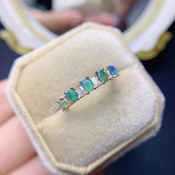 Nové luxusné Módne High-End Šperky Crystal clear Opal Pár Milovníkov Prstene Pre Ženy, Svadobné rýdzeho striebra 925 šperky prstene