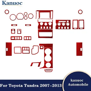 Carbon Fiber Červené Nálepky Interiéru Vozidla Dekoratívne Doplnky Pre Toyota Tundra 2007 2008 2009 2010 2011 2012 2013
