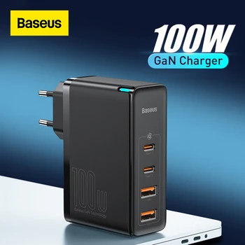 Baseus GaN Nabíjačku 100W USB Typu C PD Rýchlo Nabíjačka s Rýchle Nabíjanie 4.0 3.0 USB Nabíjačka Telefónu Pre MacBook Notebook, Smartphone