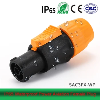 SAC3PX Nepremokavé Výkon Audio Elektrické Pole LED Veľký Displej Osvetlenie 3 Základné Letectva Nepremokavé Výkon Zástrčku NAC3FX Žltá 0