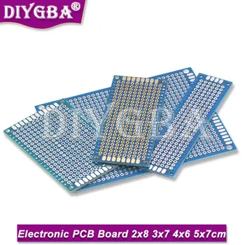 Elektronické PCB Dosky 2x8cm 3x7cm 4x6cm 5x7cm Diy Univerzálnej Dosky plošných spojov 5*7 cm 4*6typ 3*7 cm Modrá PCB Pre Arduino IGMOPNRQ