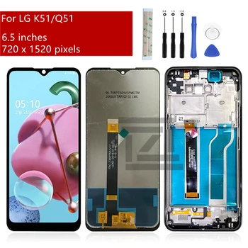 Pre LG Q51 LCD Displej Dotykový Displej Digitalizátorom. Montáž Pre LG K51 LCD LM-Q510N Displej Nahradenie Opravu Časti 6.5