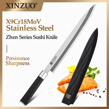XINZUO Profesionálne 240/270/300mm, Filetovanie Nôž Japonský Kuchár Kuchynský Nôž Sushi, Sashimi z Lososa Nože S Plášťom Darčekovej krabičke