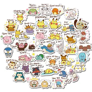 40 Ks Pokemon Nálepky, Hračky pre Dievčatá, Kawaii Nálepky Roztomilý Pack Pikachu Cartoon DIY Nálepky Notebook Anime Kačica Zvierat Nášivka