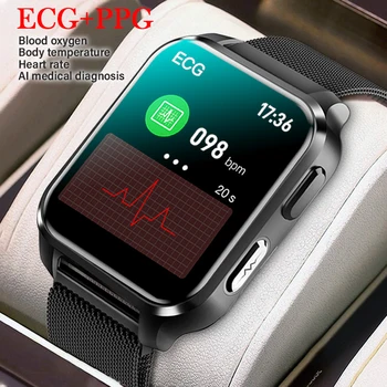 2022 Nové EKG+PPG Smart Hodinky Mužov Telesnej Teploty Srdcovej frekvencie Kyslíka v Krvi, Monitor Zdravia Smartwatch pre Ženy, Vodotesný IP68