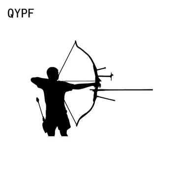 QYPF 11.4*9 CM Módne Archer Luk Lov Dekor Auto Modelovanie Nálepky Vinyl Nárazníka Okno Obtlačky C16-1627