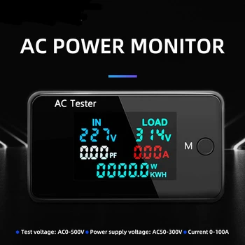 6 v 1 AC 0-500V 100A Digitálny Voltmeter Ammeter KWS energie Energie Meter LED Digital AC Wattmeter Elektrický Merač s Uzavretým CT
