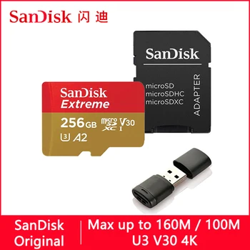 SanDisk Extreme/Ultra Micro SD 128 gb kapacitou 32 GB, 64 GB 256 GB 400GB Pamäťovej Karty 32 64 128 GB Micro SD Karta SD/TF Flash karty MicroSD U1/U3 4K