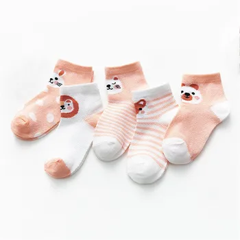 5Pairs/veľa chlapčeka Ponožky Letné Oka Tenké Baby Ponožky pre Dievčatá Bavlna Novorodenca Baby Girl Ponožky