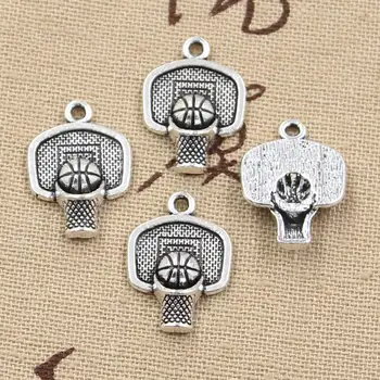 20pcs Charms Basketbalová Obruč 20x15mm Antique Silver Farba Á Prívesky, Takže HOBBY Ručné Tibetského Striebra Farebné Šperky