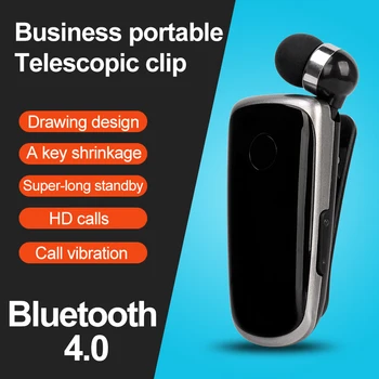 Mini Bezdrôtovej Zdvíhateľnej Prenosné Bluetooth Headset Hovory Pripomenúť Vibrácií Nosenie Klip Športové Bežecké Slúchadlá Hands-free Lotus