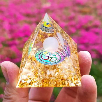 Generátor Energie Orgone Pyramídy Ametyst Peridot Liečivé Prírodné Crystal Reiki Čakra Generátor Orgonite Pyramídy Meditácie Nástroj