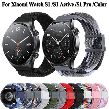 Nylon Popruh Pre Xiao Mi Pozerať S1 Active Pro Farba 2 Smartwatch Kapela Globálna Verzia Sport Magnetická Spona Náramku Watchband