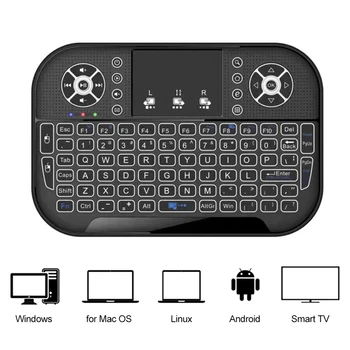 A8 Nabíjateľná Ergonomické 2.4 G Vzduchu Myši Touchpad Podsvietená Bezdrôtová Klávesnica s USB Prijímač Na Smart TV Box Klávesnice